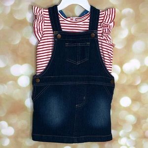 RARE EDITIONS JUMPER WITH STRIPED SHIRT.